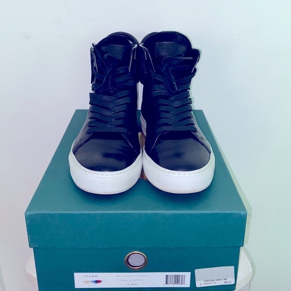 Buscemi 125 MM Black/White Luxury Hightop Sneakers 👟 Men’s size 42​​​​​